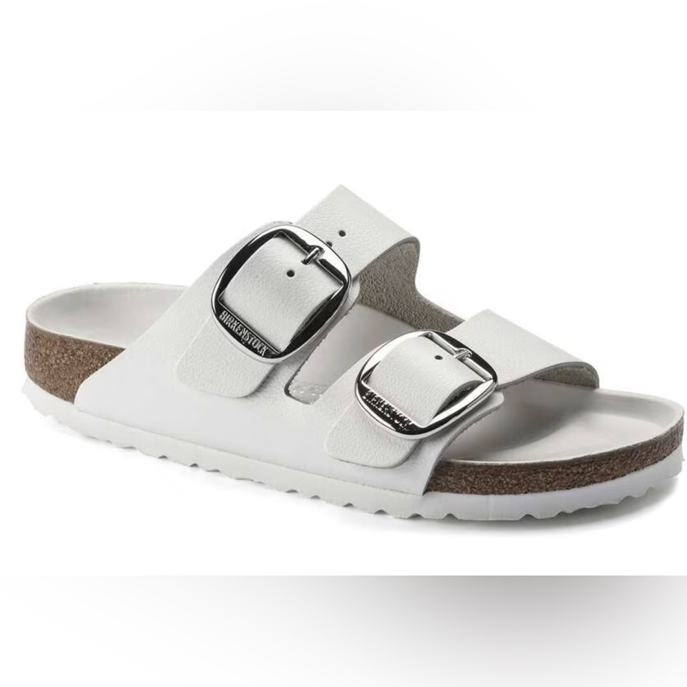 Birkenstocks Arizona Big Buckle SIZE 40/ 9  NEW COLOR WHITE NWOB